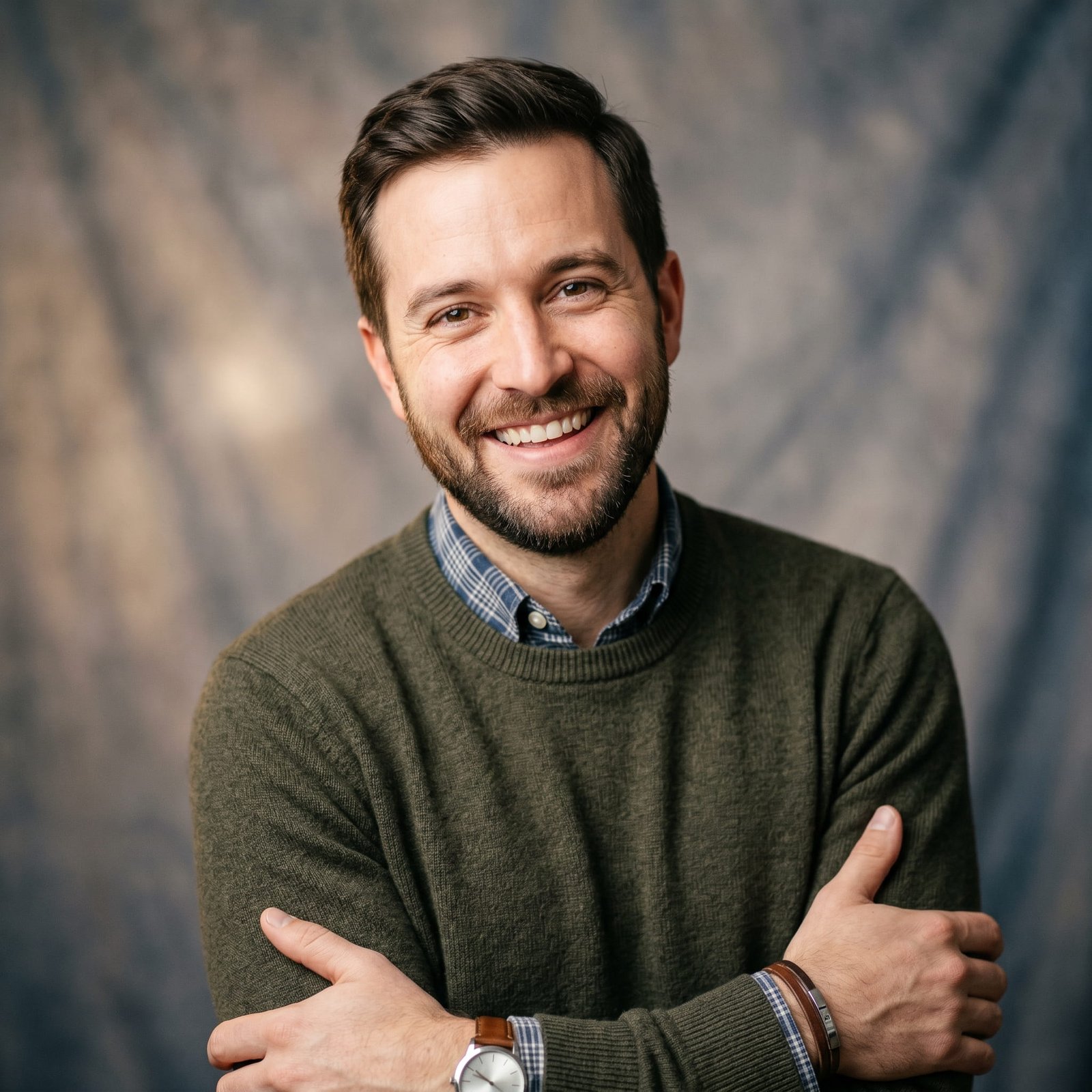 man smiling portrait, casual outfit, 202604282223